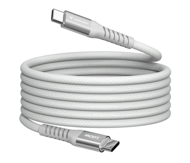 Verbatim Sync & Charge USB C to USB C 100W Magnetic 120 cm - Grey - 1340229 - zdjęcie